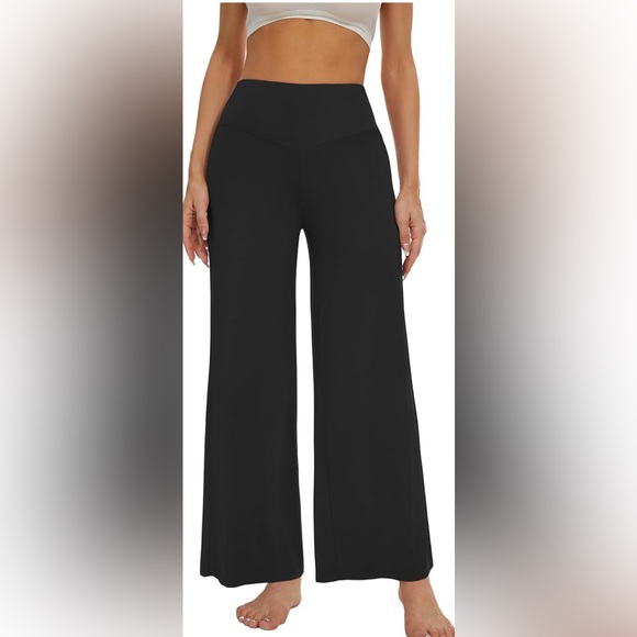 Athleta Pants - Athleta Black Wide-Leg Pants High-Waisted